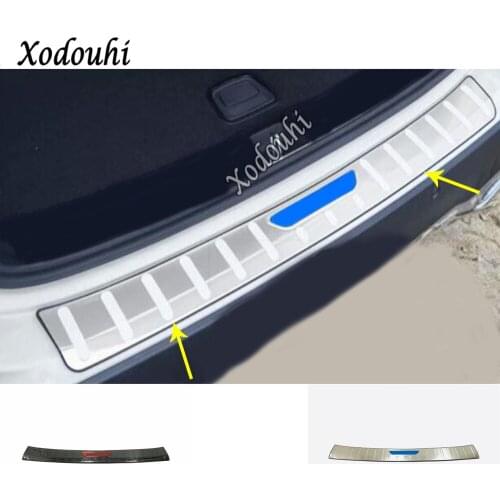 For Mercedes Benz GLA 2020 2021 Car Stainless Steel Back Rear Pedal Door Scuff Plate Frame Outside Threshold Trunk Trim Parts
