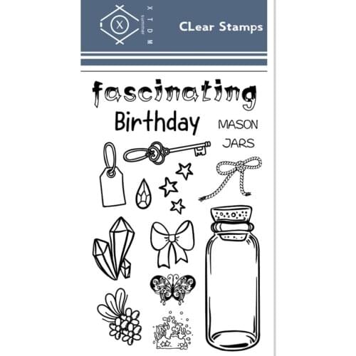 Hot sale Wishing bottle Transparent Clear Stamps / Silicone Seals Roller Stamp for DIY scrapbooking photo album/Card Making