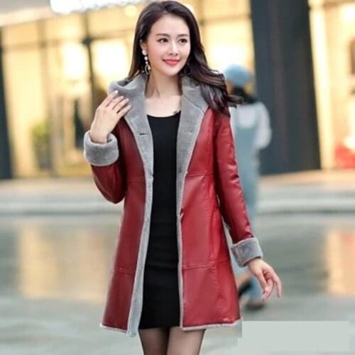 Haoduoyi Women's Leather Jackets With Fur
