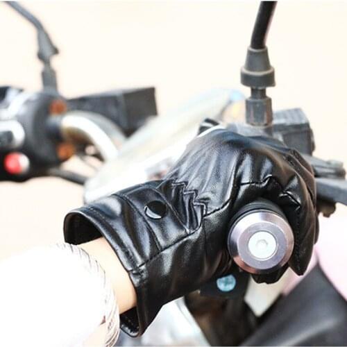 1 Pair Leather Gloves Black Woman Mens Leather Gloves Warm Winter Motorcycle Gloves Gloves Motorcycle Gloves