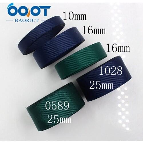 OOOT BAORJCT 1711202 10 yards Solid Color Ribbons Thermal transfer Printed grosgrain Wedding Accessories DIY handmade material