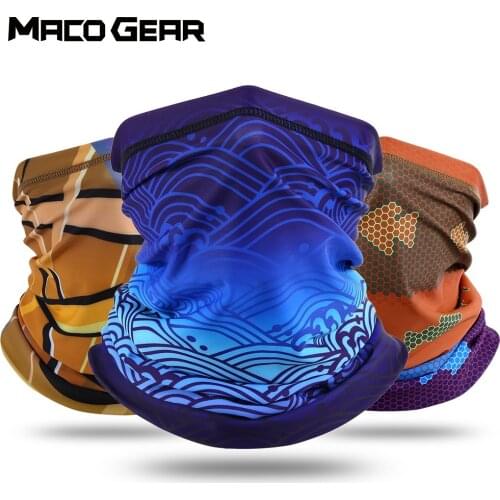 Summer Ice Silk Bandana Cycling Printed Half Mask Sport Neck Gaiter Hunting Hiking Cool Mask Running Riding Tube Scarf Men Women