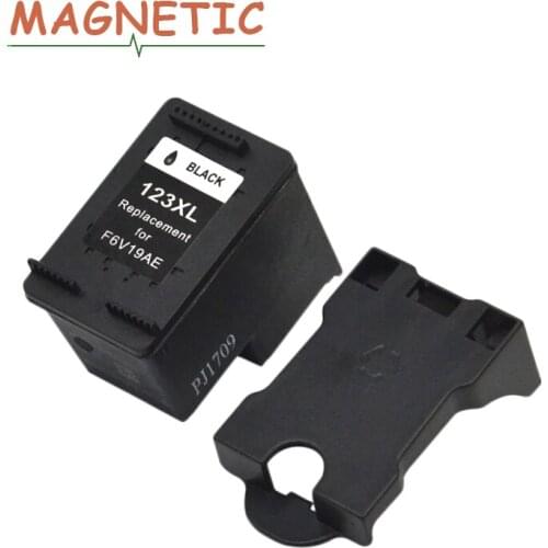 Magnetic Compatible Black Ink cartridge For HP 123 For HP123 Deskjet 2130 2132 3630 3632 1110 1111 1112 Printer 123