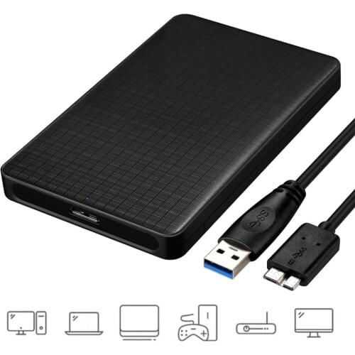 Fashional ABS 2.5" USB 3.0 SATA HDD Box HDD Hard Disk Drive External HDD Enclosure Black Case