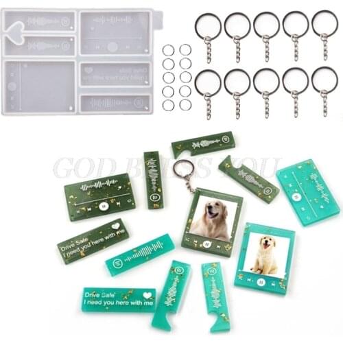 Music Player Epoxy Resin Mold Keychain Pendant Silicone Mould DIY Crafts Jewelry Casting Tool Drop Shipping