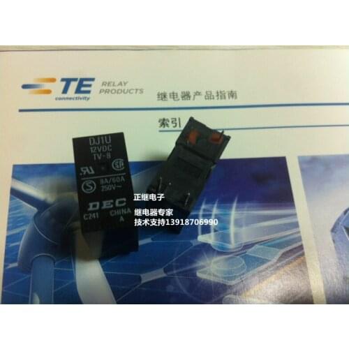 Original relay DJ1U-12VDC TV-8 4PIN / 8A / 60A A group of normally open / 250VAC