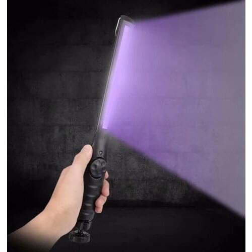 Portable 30pcs LED 395nm Purple UV LED Flashlight Rechargeable Work Light Anti Counterfeiting Lamp Light Hanging Torch