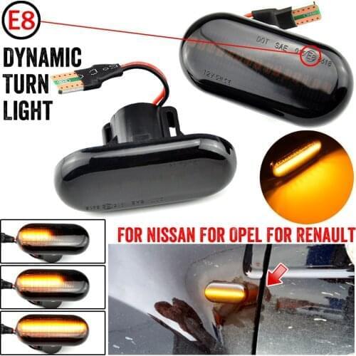 Sequential Flashing LED Turn Signal Side Marker Light For Dacia Duster Dokker Lodgy Renault Megane 1 Clio1 2 KANGOO ESPACE Smart