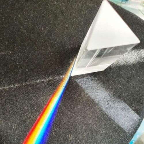 Prism 30x30x100mm Rainbow Crystal Glass Effects Filter for Rainbow Teaching Equipment Triangular Prism Optical Prisms