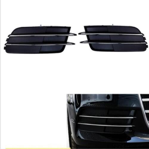 Fog Light Frame under the Net Front Bar Grille Fog Shade For 12-16 Audi A6L C7