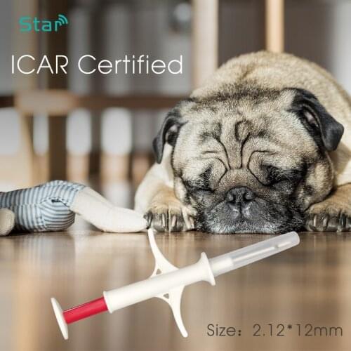 80pcs) 134.2khz Fdx-b microchip Syringe 1.4*8mm pet microchips Lf Animal Glass Tag Rfid syringe for sheep cattle dogs cats pig