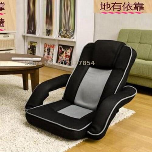 Bed backrest lazy sofa tatami bay window Internet cafe single computer Japanese legless computer seat with armrests