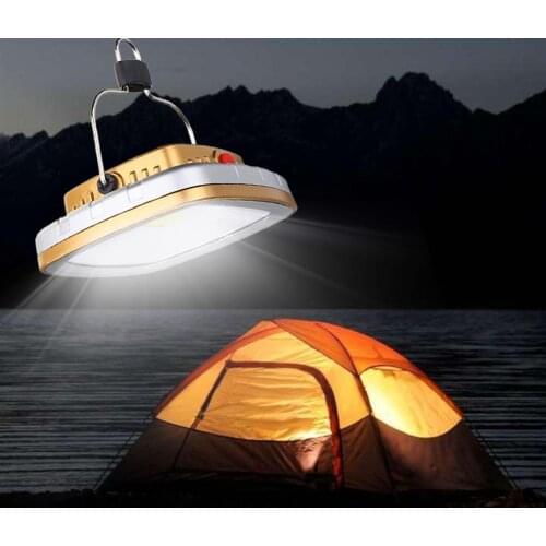 Solar LED Camping Light USB Rechargeable Bulb For Outdoor Tent Lamp Portable Lanterns Emergency Lights For BBQ Hiking Lawn