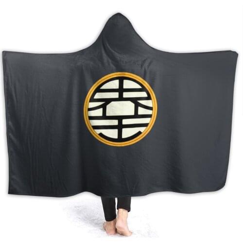 Wearable warm flannel King Kai Hooded Blanket Anime Manga blankets for airplane travel Bedspread Wrap