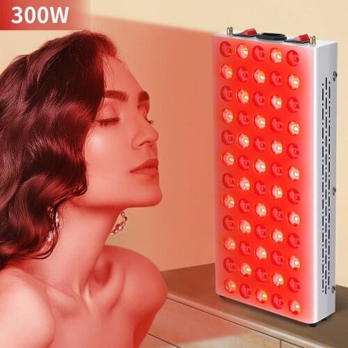 Red Light Therapy for Body 660 & 850nm Red & Near Infrared Light Device, 300 watt 60 Dual Chip LEDs, Flicker Free No EMF devic