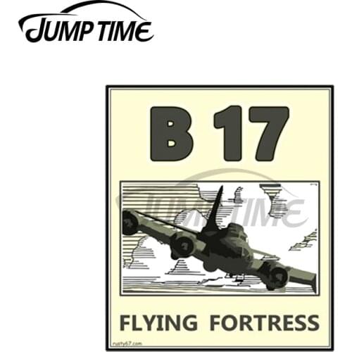 Jump Time 13 x 9cm For B17 in the skys over Europe Funny Car Stickers Auto Vinyl Decals Waterproof Motor Truck Bumper Window