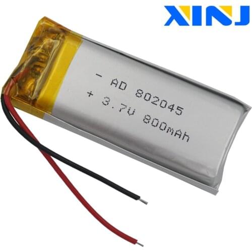 XINJ 3.7V 800mAh lithium polymer battery lipo cell 802045 For Camera DVC DVR GPS Music player speaker Driving Telephone watches