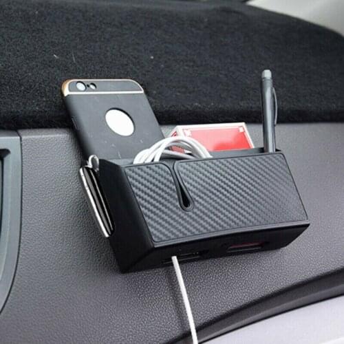 Car Storage Box Groceries Organizer Plastic Durable Re-wash Auto Container Stowing Tidying Pasteable Basket Interior Accessories