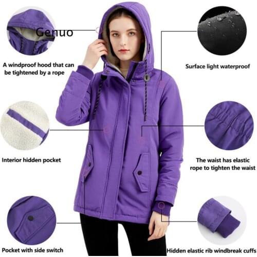 Women Winter Clothes Ladies Soft Plush Coats Plus Size Parkas Hoodies Long Sleeve Cotton Coat Outdoor Mountaineering Jacket 2021