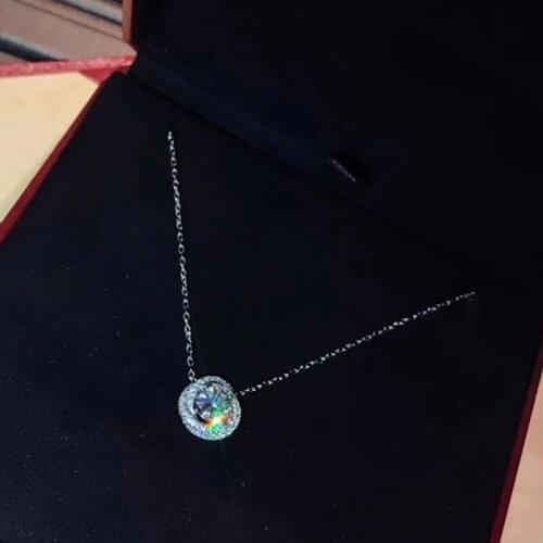 YPAY8 Fashion 925 sterling silver Ladies Top Quality For Women Golden rose gold three circles Party Details Necklace Jewelry