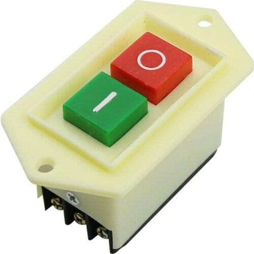 1PCS LC3-5 LC3-10 Start Stop Push Button Switch on/off 10A/380V Table Drill Grinder Cutting Machine Switch
