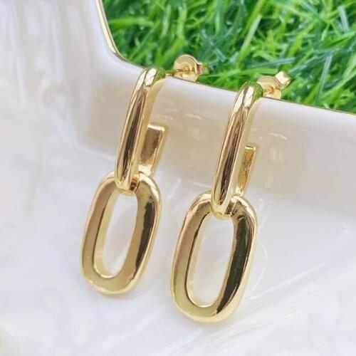 10 Pairs Smooth Brass Gold - plated jewelry Earrings Gemetric jewelry earrings drop earirngs Round jewelry earrings 51637