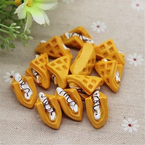10pcs Simulation Food Muffin Cream Cake Resin Cabochon Flatback Embellishment Accessories Scrapbooking Crafts,26*13mm