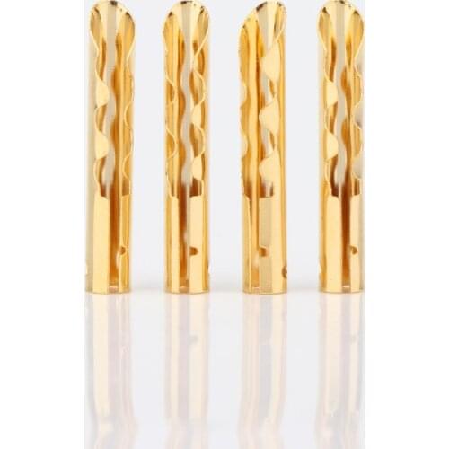 12pcs hi-end Gold Copper Audio BFA Z-Type 4mm Banana Plug ,Speaker Cable Connector