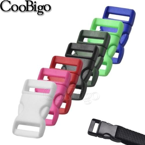 12pcs Small Side Release Buckle Clip for Outdoor Paracord Bracelet Tactical Backpack Webbing Strap Accessories Colorful 12mm