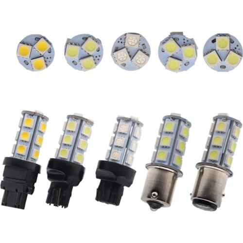 2Pcs T20 7440 7443 T25 18 LED Bulbs P21W/5W 18 LED 5050 SMD 18 smd White Car Bulb Stop Tail Light Rear Lamp DC 24VSignal Lamp