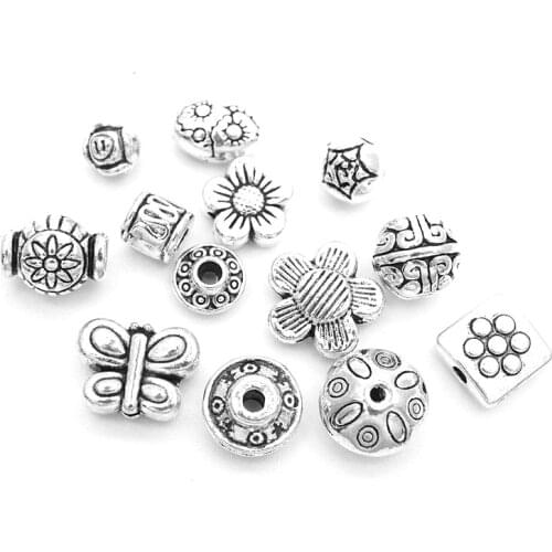 20pcs Tibetan Silver Tone Color Spacer Loose Beads Tube Beads Fit European Charm Bracelet Jewelry Making Findings