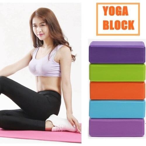 5 Colors Gym Fitness EVA Yoga Block Colorful Foam Block Brick for Crossfit Exercise Workout Training Bodybuilding Equipment