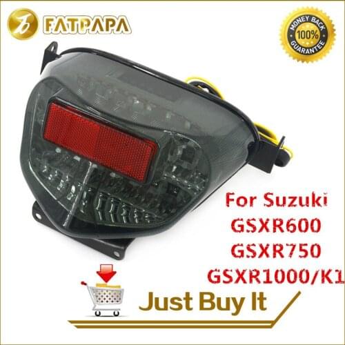Free shipping Motorcycle Accessories Rear tail light Fit For Suzuki GSXR600 750 GSXR1000 K1 LED Rear Brake Turn Signal Light