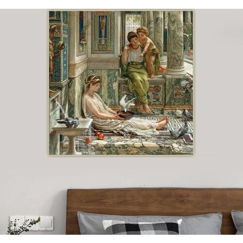 Citon Edward John Poynter《The Corner Of The Villa》Canvas Art Oil Painting Artwork Picture Wall Decor Home Living room Decoration