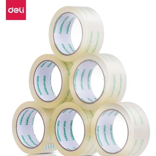 Deli High Quality High Transparent Sealing Tape Packing Tapes 45mmx60m 6 Rolls Office Supplies 33192
