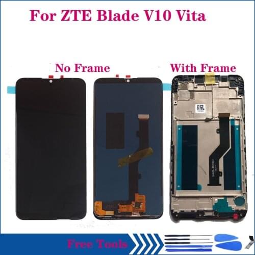 6.26" AAA Quality Display For ZTE Blade V10 Vita LCD Display Touch Screen Digitizer Assembly Repair replacement kit with frame