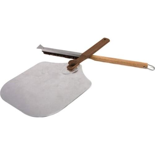 Pizza Oven Brush Ergonomic Handle Labor-Saving Stain Remover Scraper Long Handle Pizza Brush BBQ Pizza Oven Cleaning Scraper