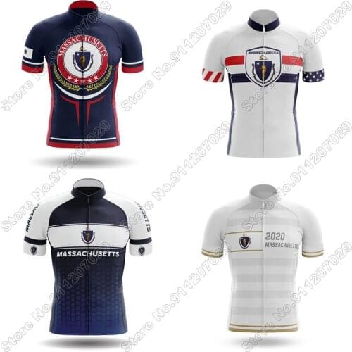 USA Massachusetts Cycling Jersey 2021 Summer MTB bike clothes shirt men cycle clothing ropa ciclismo hombre bicicleta sportwear