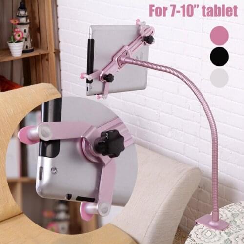 Flexible Adjustable iPad Display Stand Holder Tablet PC Display Gripper Samsung Clamp Pink Black Silver White For 7-10" Tablet
