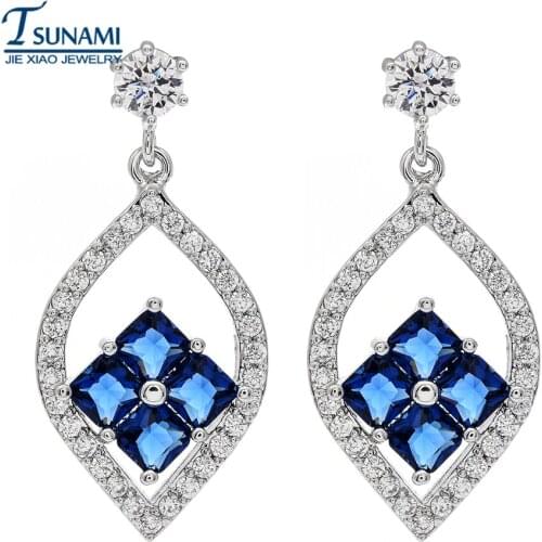 Famous brand four colors of zircon earrings, for women/girls luxury fashion jewelry gifts ER-131