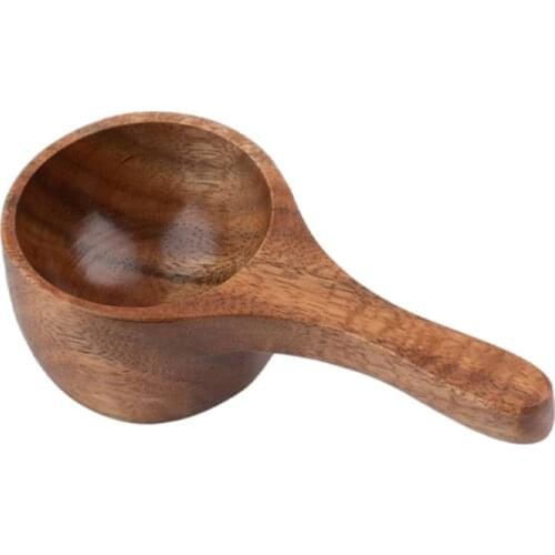 Round Coffee Scoop Wooden Measuring Spoon Measure Tea Scoops Water Ladle for Coffee Beans Ground Beans Tea Coffee Spoon