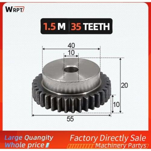 1pc 1.5Module 35T Gear Wheel Metal 45Steel Spur Gear Pinion 10mm Bore 1.5 Mould 35Teeth Gear Wheel Pulley Rc Pinion Gea