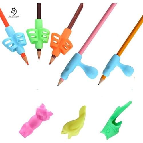 8Pcs/Set Children Pencil Holder Correction Hold Pen Writing Grip Posture Tool suits for righ and left hand Free Shipping