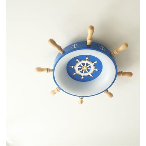 Rudder Nordic Childrens Room Ceiling Lights Modern Cartoon Ceiling Lamps Boys Girls Bedroom Lights Study LED Home Decor Lamps