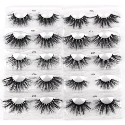 Wholesale 25mm Mink Lashes Bulk 4/20/50/100pcs Dramatic Fluffy False Eyelashes Volume Soft Fake Eye Lashes 25 mm Thick Big