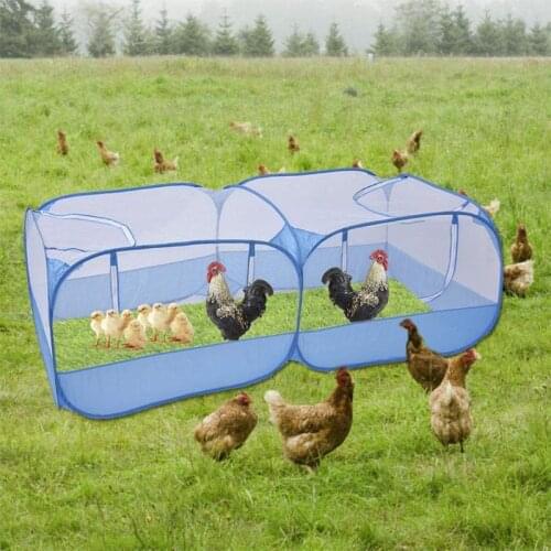 Portable Chicken Run Large pop-up chicken pen,suitable for small animals Ducks,outdoor enclosures Easy Install Farm Pet Supplies