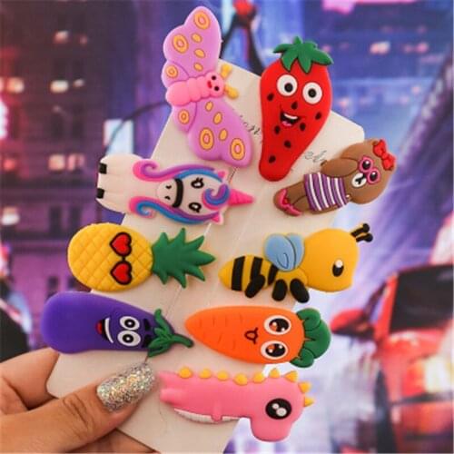 2pcs/Fruit Barrette Vegetable Hairpin New ChildrenS European And American Cute Wild Hair Accessories