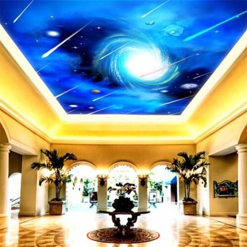 Wellyu Custom wallpaper 3d mural high-definition starry meteor shower living room zenith 3d wallpaper mural papel de parede 3d