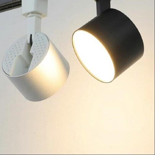 1pcs/lot 12W 15W 20W LED Track Light Rail Spotlight AC85-265V 2 Wires 1 Phase Indoor Ceiling Lamps for Shop Store