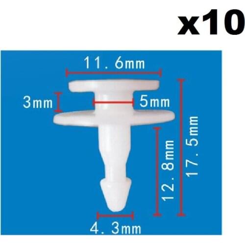 10x Nylon For Honda Water-resisting plate male buckle